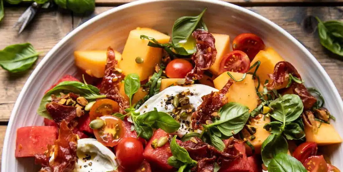 This burrata salad recipe is perfect for sunny weekend barbecues
