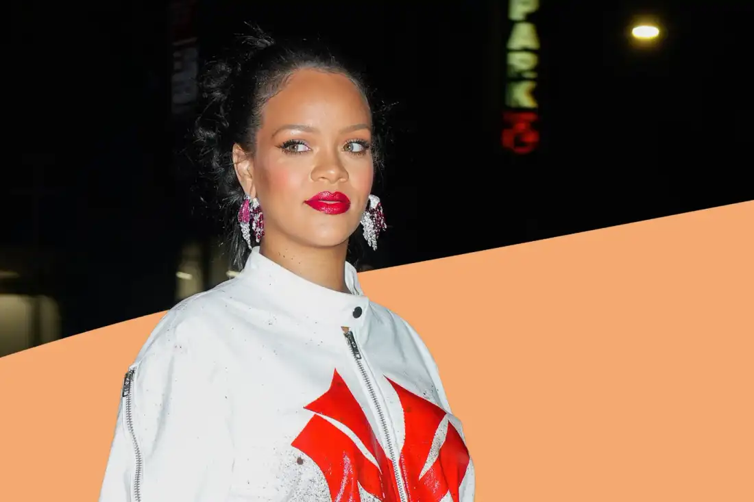 Rihanna Wears A Bump-Baring Jumpsuit To Pharrell’s First Louis Vuitton Show