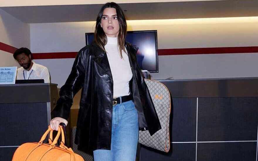 Kendall Jenner Hits the Airport in Gucci Valigeria Ad