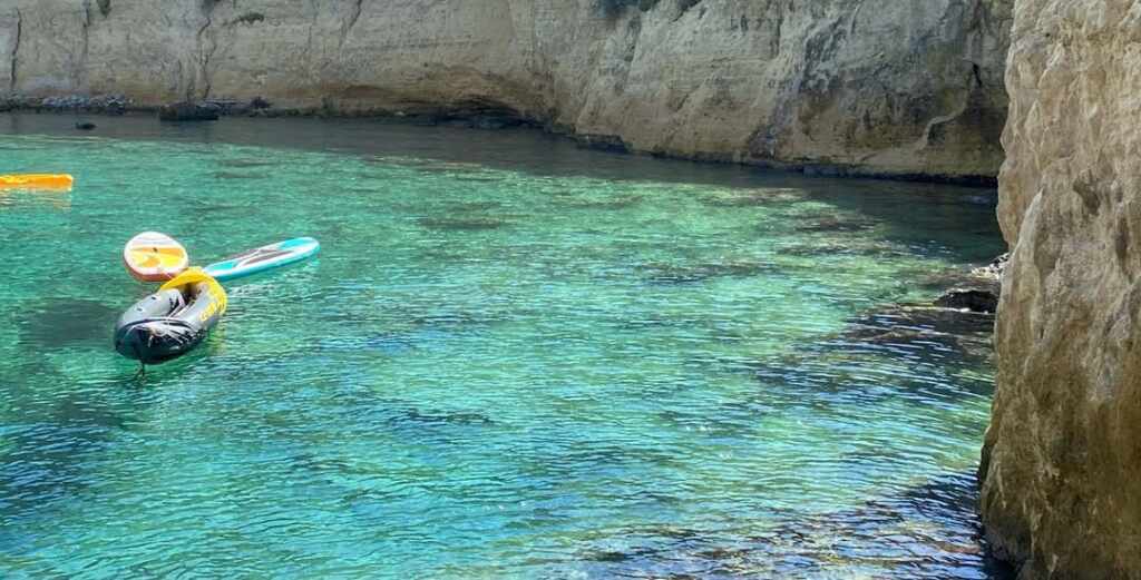 Crystal-clear beach in Stoupa village, Mani, Peloponnese Greece
