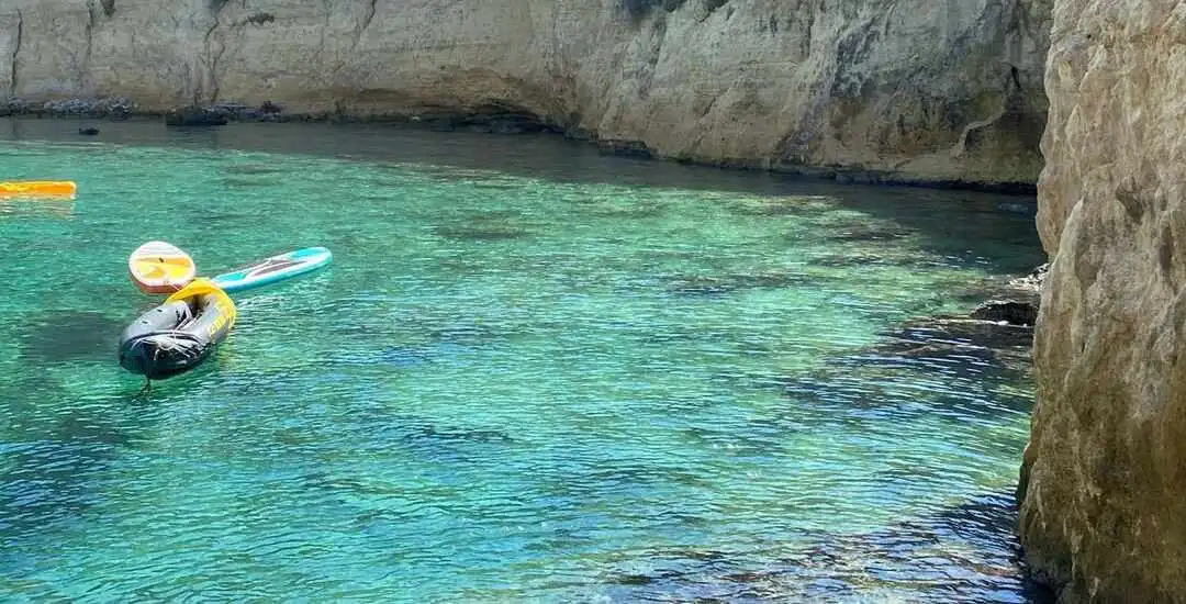 Crystal-clear beach in Stoupa village, Mani, Peloponnese Greece