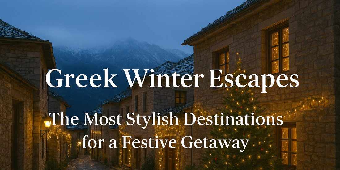 From Arachova to Zagorochoria, discover elegant mountain villages, festive lights, boutique stays and magical December atmospheres.